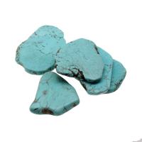 Natural Turquoise Pendants, irregular, no hole, blue 