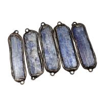 Gemstone Connector, Brass, with Kyanite, mixed colors 