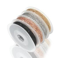 Edelstahl Oval Kette, mit Kunststoffspule, plattiert, verschiedene Größen vorhanden & Twist oval, keine, ca. 5HofHof/Spule, verkauft von Spule