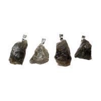 Подвески из натуральных камни и латуни, Латунь, с Полудрагоценный камень, Комкообразная форма, коричневый, продается PC