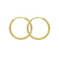 Латунь обруч серьги, Кольцевая форма, плакирован золотом, разный размер для выбора & Женский, продается Пара