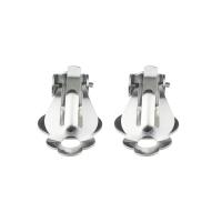 Stainless Steel Clip On Earring Finding, polished, original color 