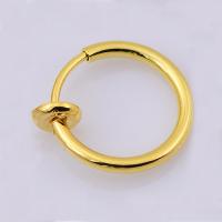 Brass Earring Clip, Donut, plated, for woman 11mm 
