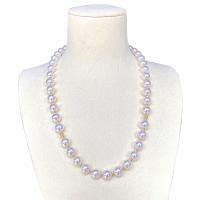 perles Akoya cultivées collier, pour femme, blanc, 7-8mm Environ 15.75 pouce, Vendu par PC