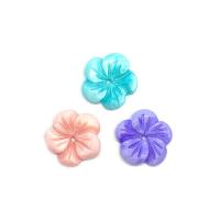 Dyed Shell Beads, Flower, Carved, DIY 15mm 