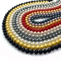 Muschelkern Perle, rund, DIY, keine, 4-12mm, Länge:14.96 ZollInch, verkauft von Strang