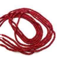 Natural Coral Beads, Abacus, DIY, red .96 Inch 