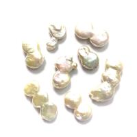 No Hole Cultured Freshwater Pearl Beads, DIY, white, 15x20- 