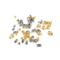 Edelstahl Perlenkappen, goldfarben plattiert, verschiedene Größen vorhanden, keine, 100PCs/Tasche, verkauft von Tasche