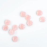 Natürliche Rosenquarz Perlen, vierblättriges Kleeblatt, DIY, Rosa, Länge:38 cm, verkauft von Strang
