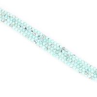 Perles en Turquoise naturelle, Rond, DIY, bleu, 4mm cm, Vendu par brin