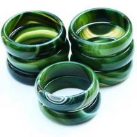 Agate Bracelets en vert, agate verte, pour femme, vert, 60-65mm, Vendu par PC