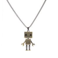 Zinc Alloy Sweater Chain Necklace, with Titanium Steel, Robot, plated & Unisex 45mm Approx 27.56 Inch 