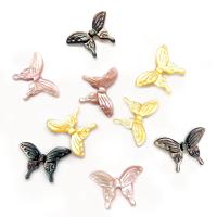 Natural Freshwater Shell Beads, Butterfly, Carved, DIY 