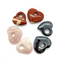 Mixed Gemstone Pendants, Natural Stone, Heart, DIY 
