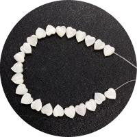 Natural White Shell Beads, Heart, DIY, white Approx 20 cm 