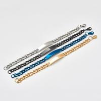 Titanium Steel Bracelet & Bangle, plated, Unisex & twist oval chain 