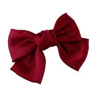 Hair Snap Clips, Cloth, with Zinc Alloy, Bowknot, for woman 180mm 