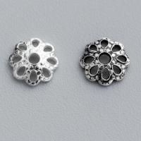 Sterling Silver Bead Caps, 925 Sterling Silver, Flower, hollow 6mm Approx 1.2mm 