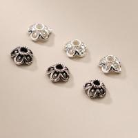 Sterling Silver Bead Caps, 925 Sterling Silver, Flower, hollow Approx 1.4mm 