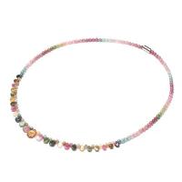 Tourmaline Necklace, for woman, mixed colors Approx 55 cm 
