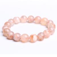 Белый вишневый агат браслет, устойчивая усталость & Женский, розовый, длина:7.5 дюймовый, продается PC