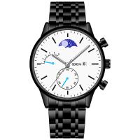 Bracelets de montre pour hommes, acier inoxydable, avec verre & alliage de zinc, mouvement chinoise, plus de couleurs à choisir Vendu par PC