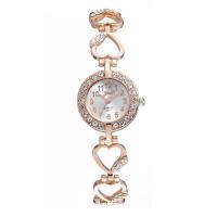 Reloj de Pulsera de mujeres, aleación de zinc, movimiento chino, para mujer & con diamantes de imitación, más colores para la opción, 180x24x7mm, Vendido por UD