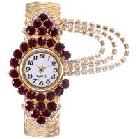 Fashion Watch Bracelet, Zinc Alloy, with Glass & Stainless Steel, Chinese movement, for woman & with rhinestone 