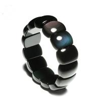 Negro Obsidiana pulsera, unisexo & antifatiga, color mixto, longitud:aproximado 15 cm, Vendido por UD