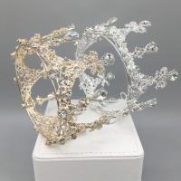 Bridal Tiaras, Zinc Alloy, Crown, plated, fashion jewelry & for woman & with glass rhinestone 
