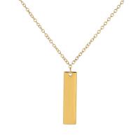 Stainless Steel Jewelry Necklace, with 2.75inch extender chain, Rectangle, plated, Unisex & oval chain Approx 19.6 Inch 