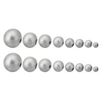 Edelstahl Perlen, rund, verschiedene Größen vorhanden & stumpfmatt, originale Farbe, verkauft von PC