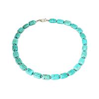 Turquoise Zinc Alloy Necklace, with turquoise, for woman, blue cm 