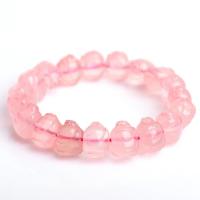 Rose Quartz Bracelet, Unisex & anti-fatigue, pink Approx 15 cm 
