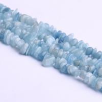 Aquamarin Perle, DIY, blau, Länge:40 cm, verkauft von Strang
