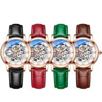 Women Wrist Watch, Stainless Steel, with Leather & Glass & Zinc Alloy, Chinese movement, for woman & waterproof & luminated 
