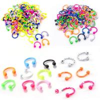 Stainless Steel Nose Piercing Jewelry, stoving varnish, fashion jewelry mixed colors, Inner Approx 8mm 