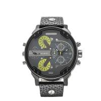 Men Wrist Watch, PU Leather, with Glass & Stainless Steel & Zinc Alloy, Chinese movement, Round, plated, for man & waterproof 