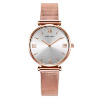 Women Wrist Watch, Zinc Alloy, with Glass & Stainless Steel, Chinese movement, Round, plated 
