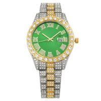 Geneva® women Watch, Zinc Alloy, with Glass & Stainless Steel, Chinese movement, Round, plated, for woman & with rhinestone 