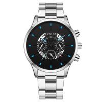 Geneva® Men Watch, Stainless Steel, with Glass & Zinc Alloy, Chinese movement, Round, plated, for man 