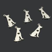 Stainless Steel Animal Pendants, Dog, silver color plated, fashion jewelry, silver color 