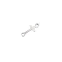 Stainless Steel Charm Connector, Cross, plated, DIY 