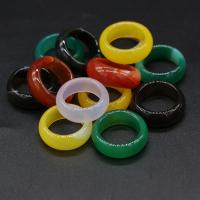 Кольца из агата, Агат, Кольцевая форма, различный внутренний диаметр по выбору & Мужская, Много цветов для выбора, 8mm, продается PC