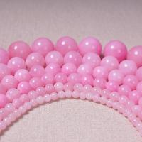 Natürliche Rosenquarz Perlen, rund, DIY & verschiedene Größen vorhanden, Rosa, Länge:ca. 40 cm, verkauft von Strang