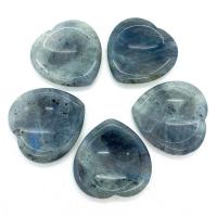 Labradorit Thumb Worry Stone, Herz, blau, 40x40x6mm, verkauft von PC