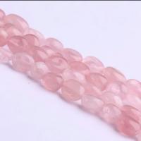 Natürliche Rosenquarz Perlen, DIY, Rosa, Länge:40 cm, verkauft von Strang
