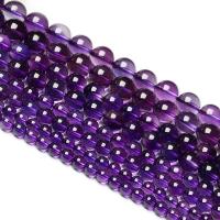 Natural Amethyst Beads, Round, DIY, purple cm 