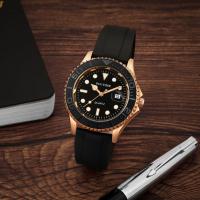 Bracelets de montre pour hommes, acier inoxydable, avec verre & silicone & alliage de zinc, mouvement chinoise, imperméable, plus de couleurs à choisir  Vendu par PC